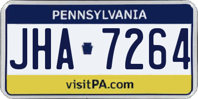 PA license plate JHA7264