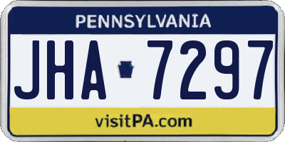 PA license plate JHA7297