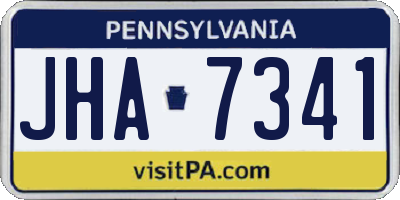 PA license plate JHA7341