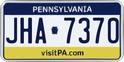 PA license plate JHA7370