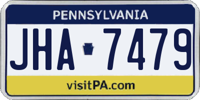 PA license plate JHA7479