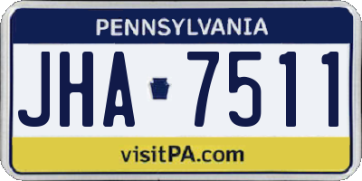 PA license plate JHA7511