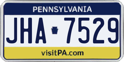 PA license plate JHA7529