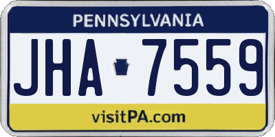 PA license plate JHA7559