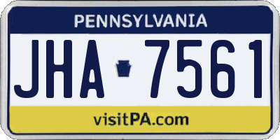 PA license plate JHA7561