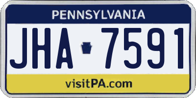 PA license plate JHA7591