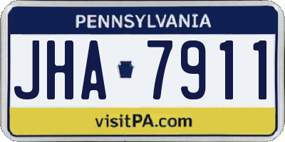 PA license plate JHA7911