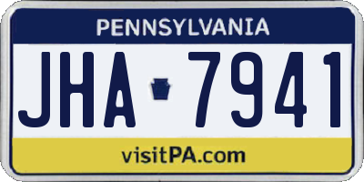 PA license plate JHA7941