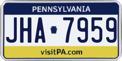 PA license plate JHA7959