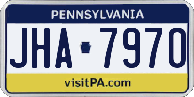 PA license plate JHA7970