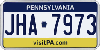 PA license plate JHA7973