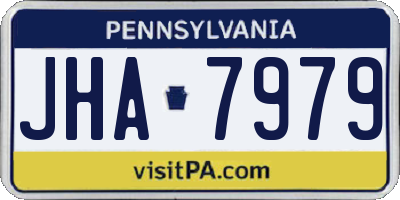 PA license plate JHA7979