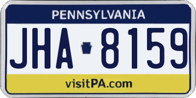 PA license plate JHA8159