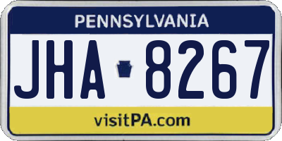 PA license plate JHA8267