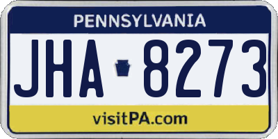 PA license plate JHA8273