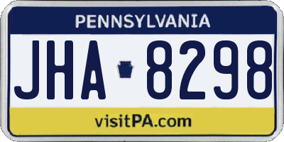PA license plate JHA8298