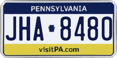 PA license plate JHA8480
