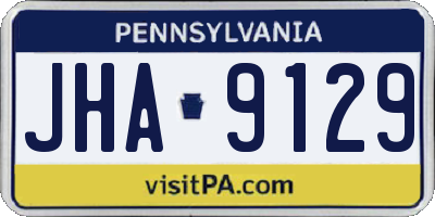 PA license plate JHA9129