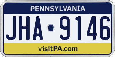 PA license plate JHA9146