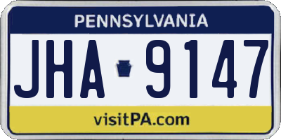 PA license plate JHA9147