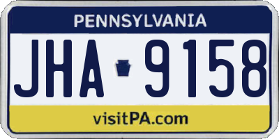 PA license plate JHA9158