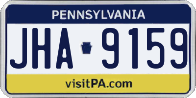 PA license plate JHA9159