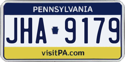 PA license plate JHA9179