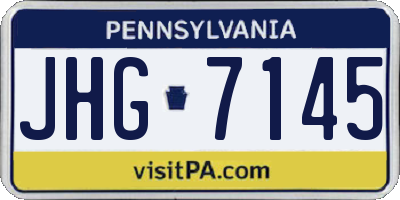 PA license plate JHG7145