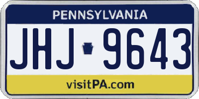 PA license plate JHJ9643