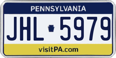 PA license plate JHL5979