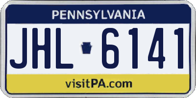PA license plate JHL6141