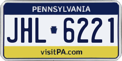 PA license plate JHL6221