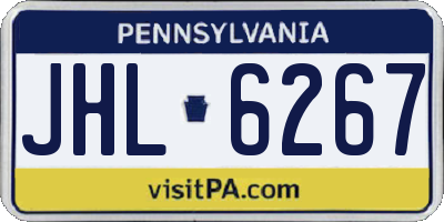 PA license plate JHL6267