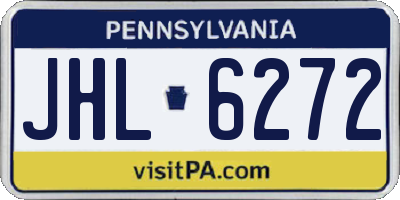 PA license plate JHL6272