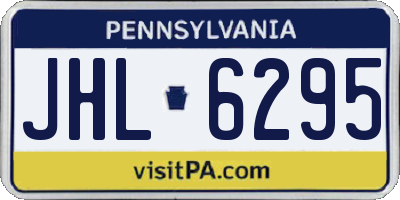 PA license plate JHL6295