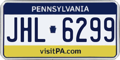 PA license plate JHL6299