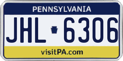PA license plate JHL6306