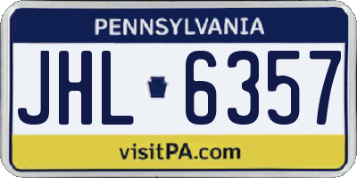 PA license plate JHL6357