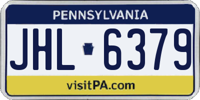 PA license plate JHL6379