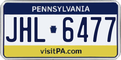 PA license plate JHL6477