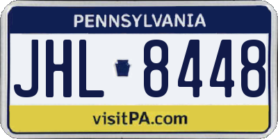 PA license plate JHL8448