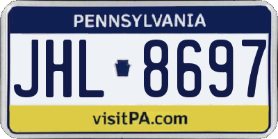 PA license plate JHL8697