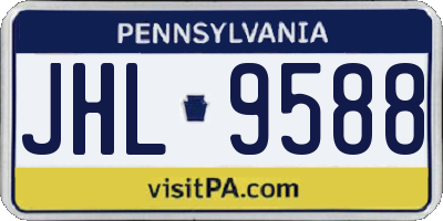 PA license plate JHL9588