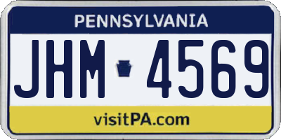 PA license plate JHM4569