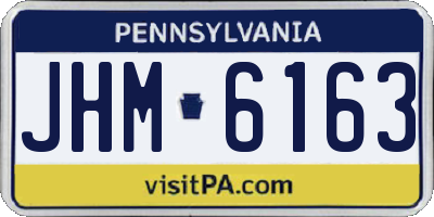 PA license plate JHM6163