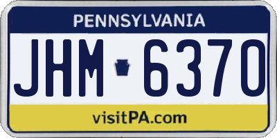 PA license plate JHM6370