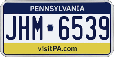 PA license plate JHM6539