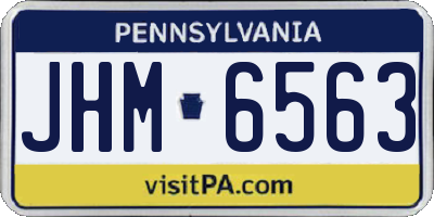 PA license plate JHM6563