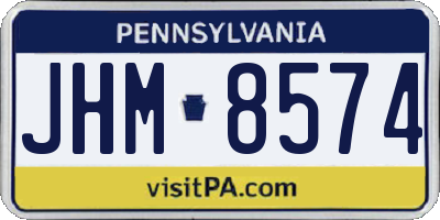 PA license plate JHM8574