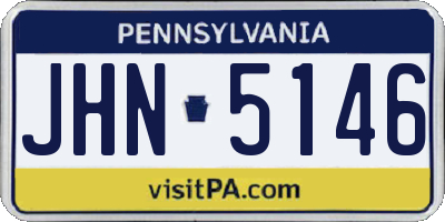 PA license plate JHN5146